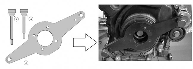 Laser Tools 6951 Vibration Damper Holding Tool - for VAG 1.8, 2.0 TFSI/TSI