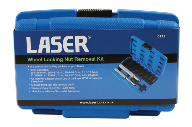 Laser Tools 6972 Wheel Locking Nut Removal Kit