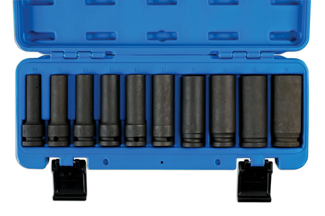 Laser Tools 7041 Deep Impact Socket Set 1/2"D 10pc