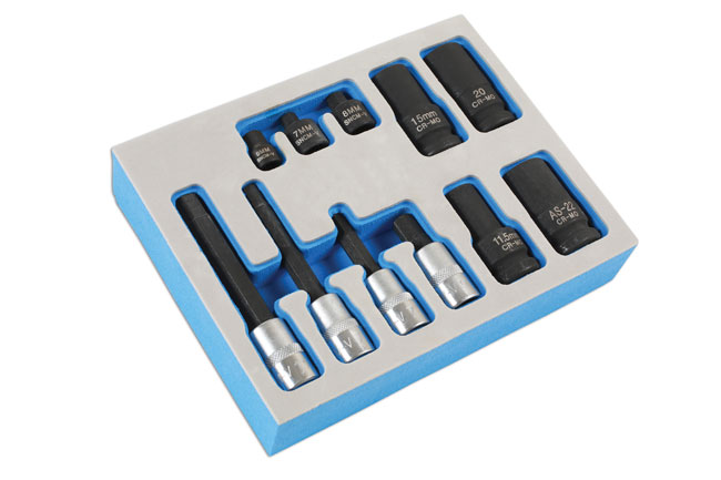 Laser Tools 7064 Brake Caliper Socket & Bit Set 11pc - for German Vehicles