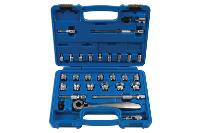 Laser Tools 7068 Low Profile/Dual Drive Socket Set 31pc