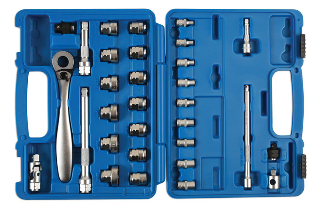 Laser Tools 7068 Low Profile/Dual Drive Socket Set 31pc