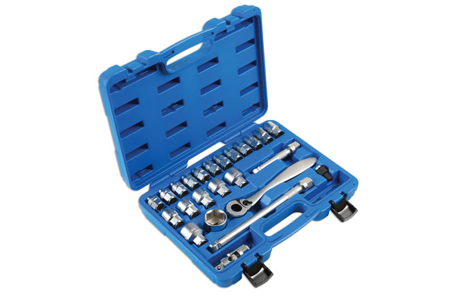 Laser Tools 7103 Low Profile Dual Drive Socket Set 1/2"D 24pc