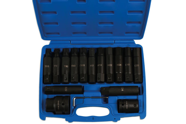 Laser Tools 7128 Impact Bit & Socket Set 3/4"D, 1"D 16pc