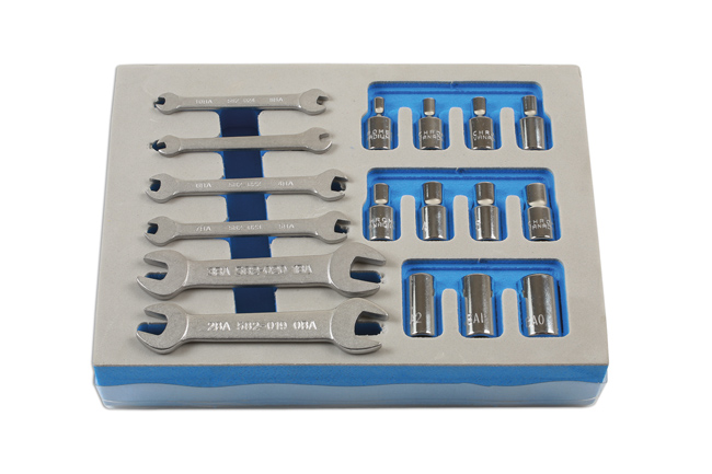 Laser Tools 7132 BA Spanner & Socket Set 1/4"D 17pc