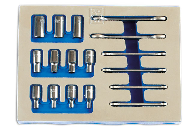 Laser Tools 7132 BA Spanner & Socket Set 1/4"D 17pc