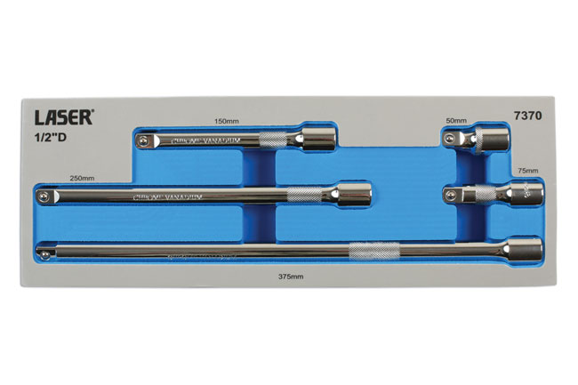 Laser Tools 7370 Extension Bar Set 1/2"D 5pc