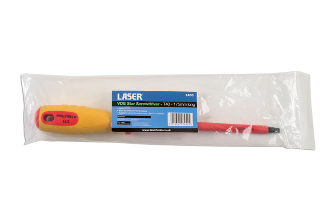 Laser Tools 7455 Insulated Star* Screwdriver T40