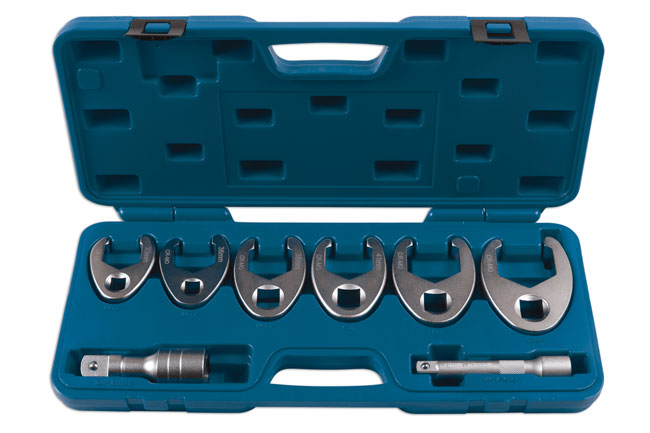 Heavy duty crowsfoot wrench set