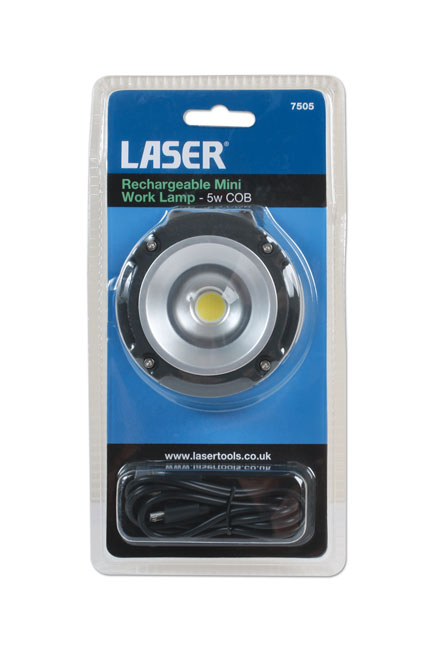 Laser Tools 7505 Rechargeable Mini Work Lamp COB - 5 Watt