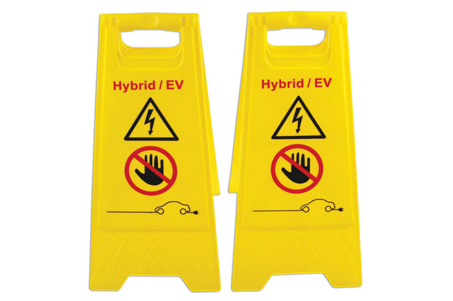 Laser Tools 7521 Hybrid/EV Floor Warning Signs 2pc