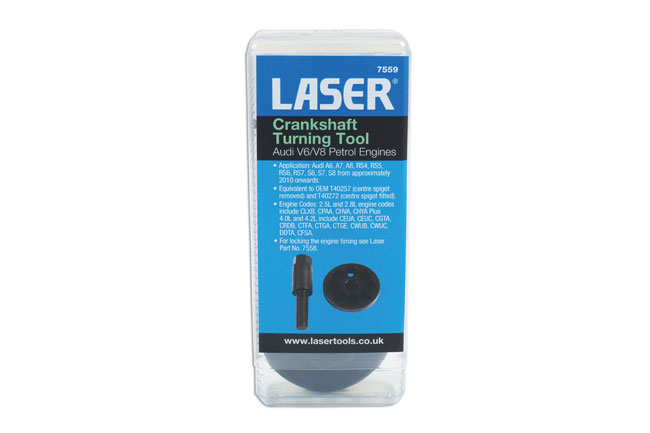 Laser Tools 7559 Crankshaft Turning Tool - for Audi V6, V8 Petrol