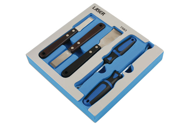 Laser Tools 7583 Clip Remover & Tungsten Tipped Scraper Set 5pc