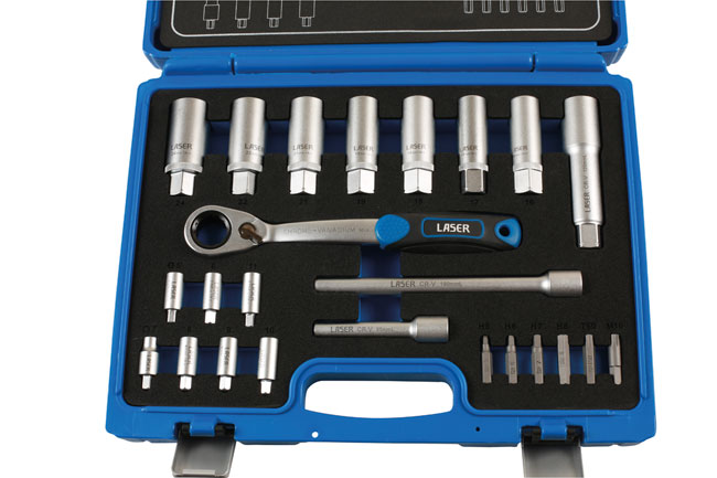 Laser Tools 7673 Shock Absorber & MacPherson Strut Tool Kit 24pc