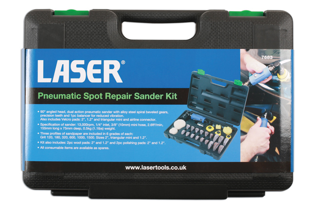 Laser Tools 7683 Pneumatic Spot Repair Sander Kit