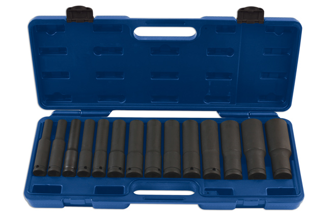 Laser Tools 7759 Extra Deep Impact Socket Set 1/2"D 14pc