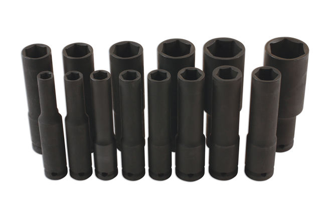 Laser Tools 7759 Extra Deep Impact Socket Set 1/2"D 14pc