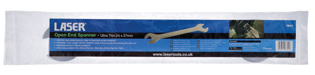 Laser Tools 7841 Ultra Thin Open Ended Spanner 24 x 27mm