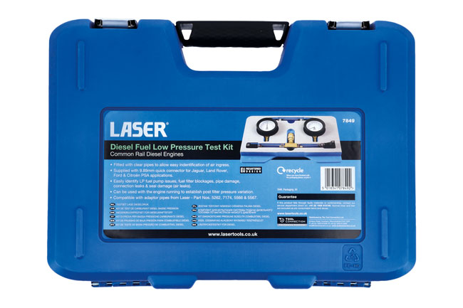 Laser Tools 7849 Diesel Fuel Low Pressure Test Kit