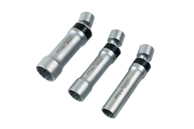 3 piece universal spark socket set