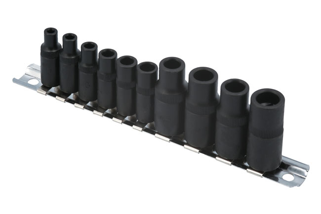 Laser Tools 7901 Tap Socket Set 3/8"D, 1/4"D 10pc