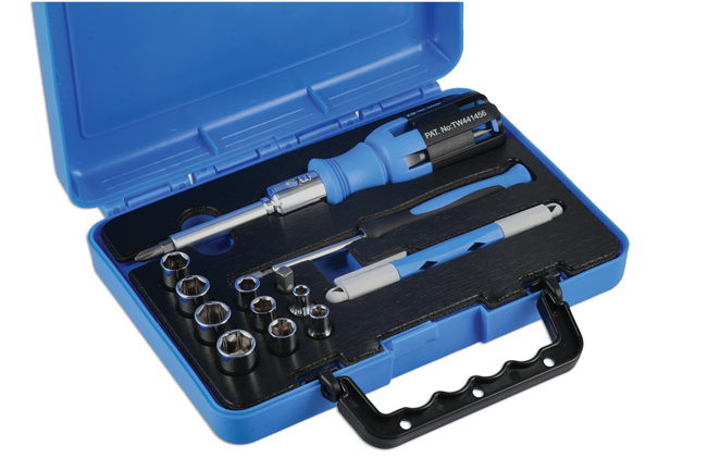 Cased ratchet screwdriver set