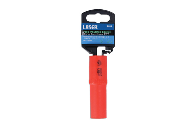 Laser Tools 7953 Deep Insulated Socket 1/2"D 14mm