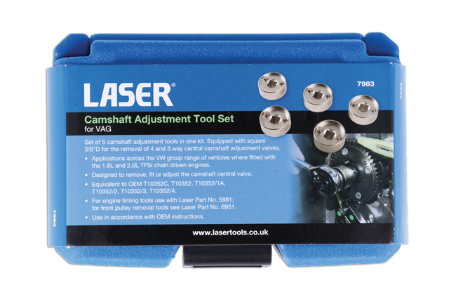 Laser Tools 7983 Camshaft Adjustment Tool Set - for VAG