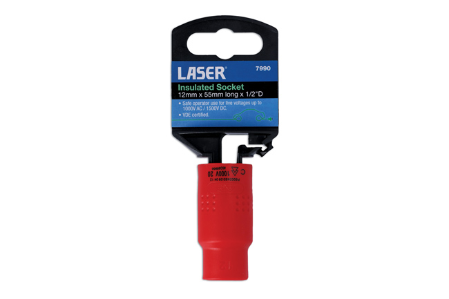 Laser Tools 7990 Insulated Socket 1/2"D 12mm