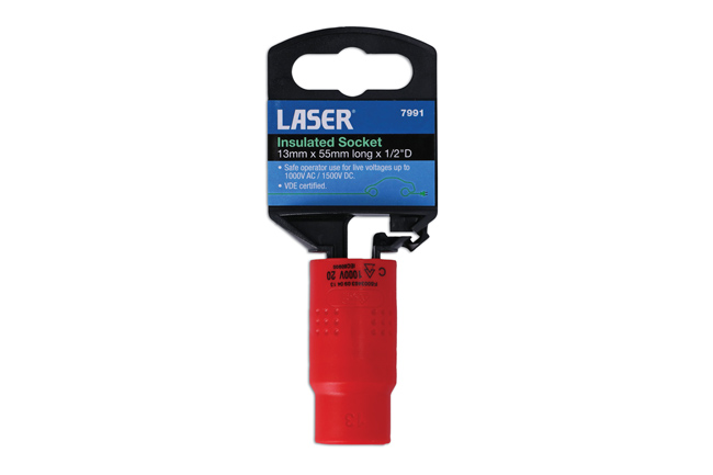 Laser Tools 7991 Insulated Socket 1/2"D 13mm