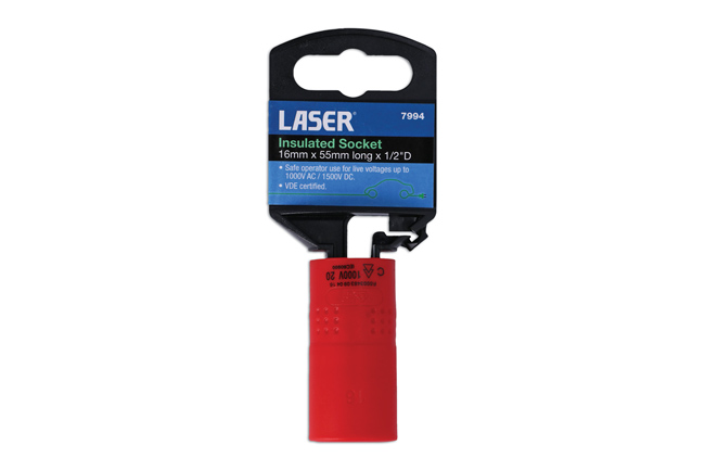 Laser Tools 7994 Insulated Socket 1/2"D 16mm