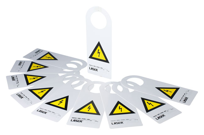 Laser Tools 8049 Hybrid/EV Warning Sign 10pc