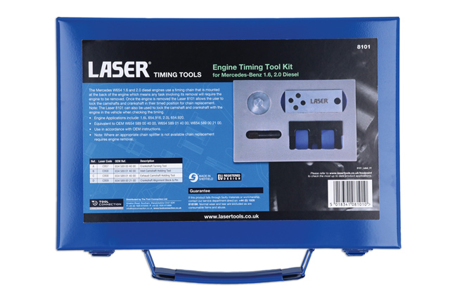 Laser Tools 8101 Engine Timing Kit - for Mercedes-Benz 1.6, 2.0 Diesel