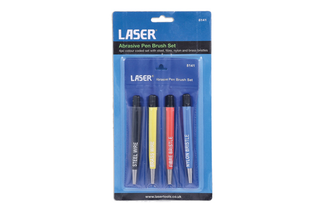 Laser Tools 8141 Abrasive Pen Brush Set 4pc