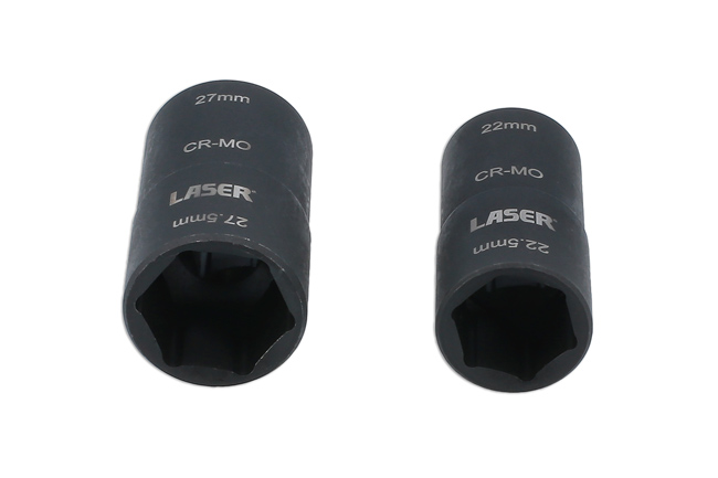 Laser Tools 8228 Double Ended Damaged Wheel Nut Socket Set 2pc