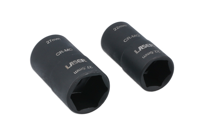 Laser Tools 8228 Double Ended Damaged Wheel Nut Socket Set 2pc