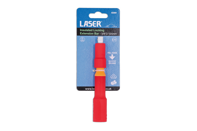 Laser Tools 8389 Insulated Locking Extension Bar 3/8"D 125mm