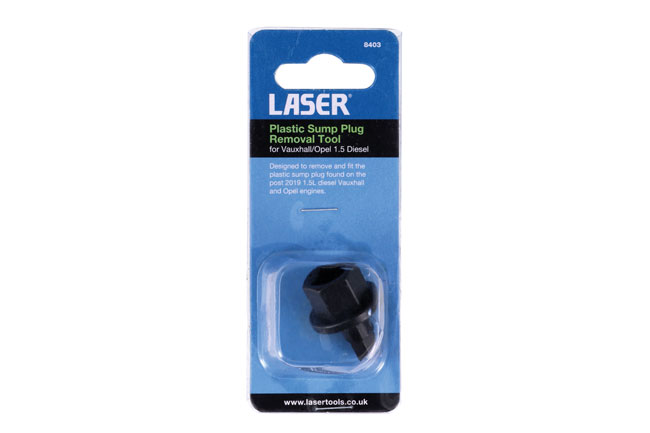 Laser Tools 8403 Plastic Sump Plug Removal Tool - for Vauxhall/Opel 1.5 Diesel