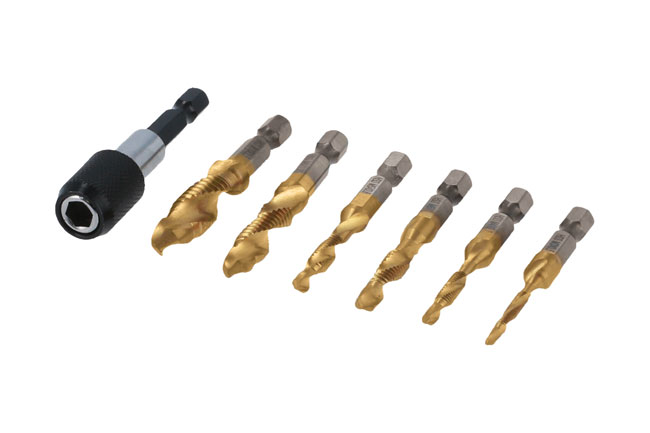 Laser Tools 8405 Combination Drill & Tap Bit Set 7pc