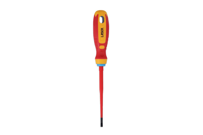 Laser Tools 8452 Flat Insulated Screwdriver 4.0 x 100mm