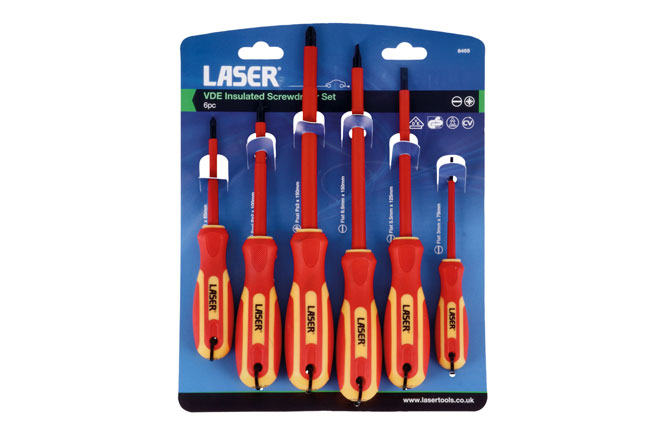 Laser Tools 8455 VDE Insulated Screwdriver Set 6pc