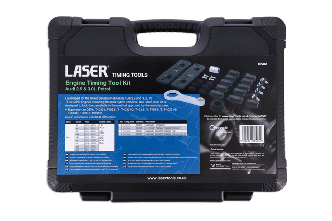 Laser Tools 8503 Engine Timing Tool Kit – Audi 2.9 & 3.0L Petrol