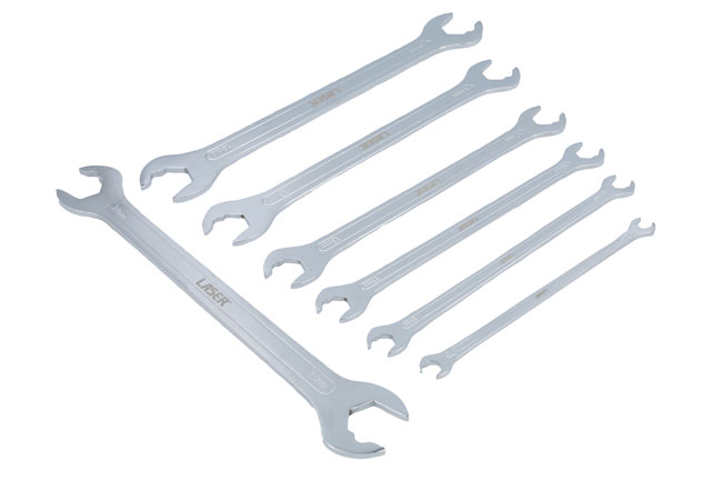 Laser Tools 8521 Ultra Thin Ratcheting Action Spanner Set 7pc