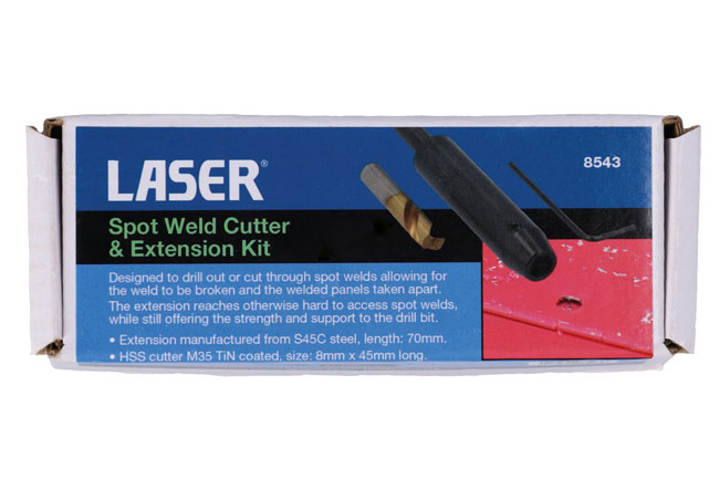 Laser Tools 8543 Spot Weld Cutter & Extension Kit