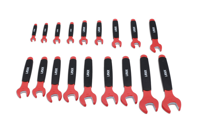 Laser Tools 8558 Insulated Open Ended Spanner Set 18pc