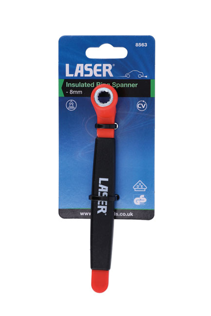 Laser Tools 8563 Insulated Ring Spanner 8mm