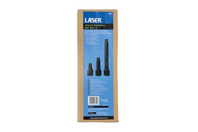 Laser Tools 8600 Impact Extension Bar Set 1"D