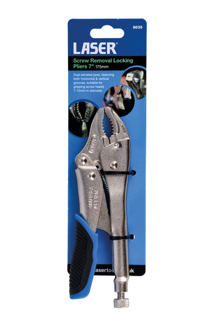 Laser Tools 8635 Screw Removal Locking Pliers 7"