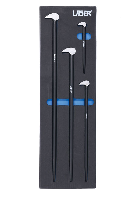Laser Tools 8856 Heel & Toe Pry Bar Set 4pc