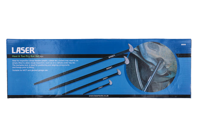 Laser Tools 8856 Heel & Toe Pry Bar Set 4pc